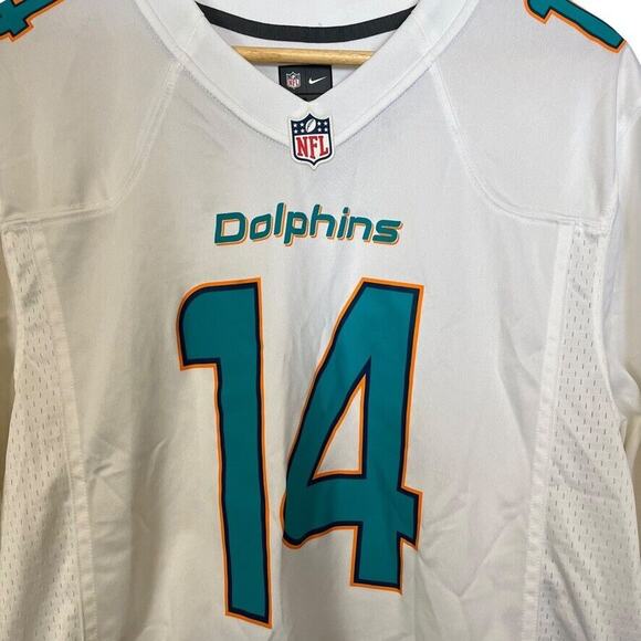 Nike On Field NFL Miami Dolphins Landry 14 White Football Jersey Shirt Mens sz L - Picture 5 of 15